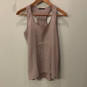 Racerback taupe tank top. Size XS